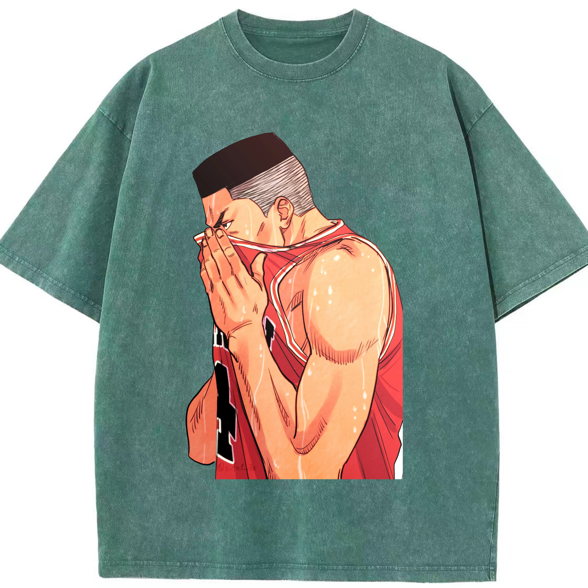 （画像用） SLAM DUNK／スラムダンク 綿100% ヴィンテージ風 半袖Tシャツ（フロントプリント）